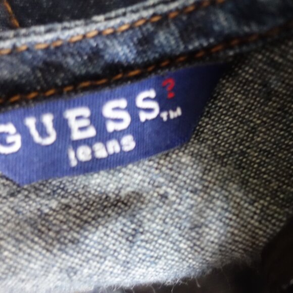 Vtg Made in U.S.A. GUESS Denim Overalls Dress – Jr 7 - Picture 7 of 10